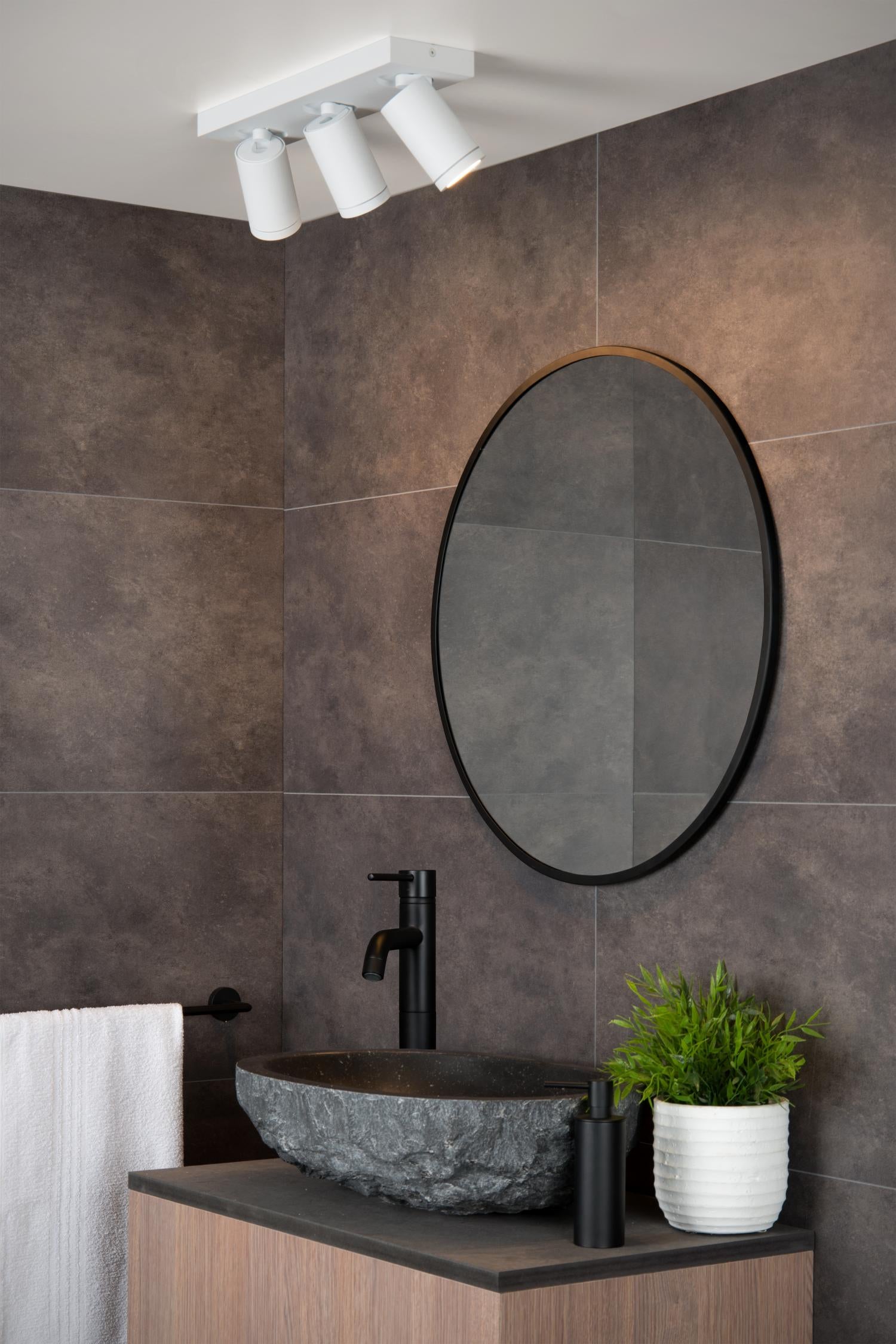 Lucide plafondspot badkamer TAYLOR - 3xGU10 - Wit