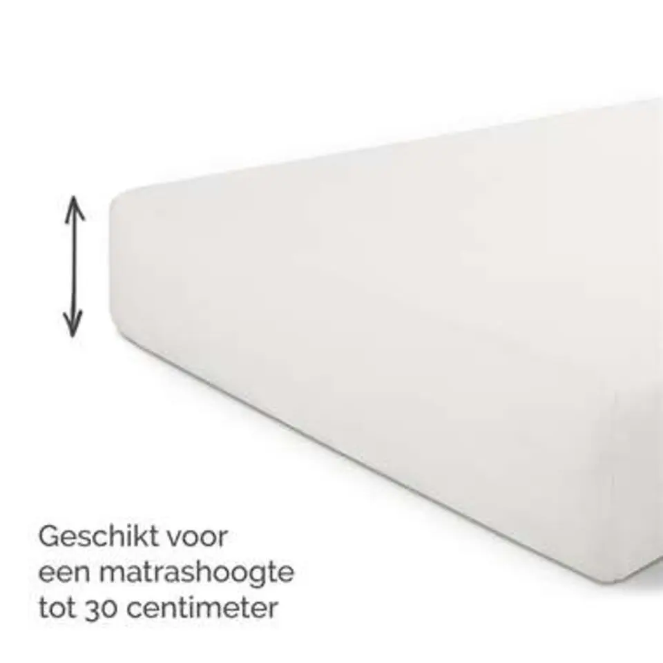 Byrklund - Hoeslaken Katoen - 160x200 cm - Off White