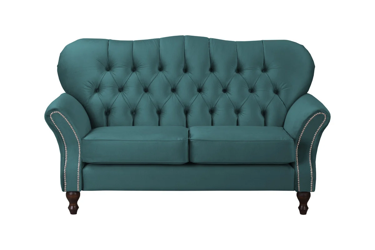 Ropez Chesterfield Jersey sofa 2os. pikowana welur zielony