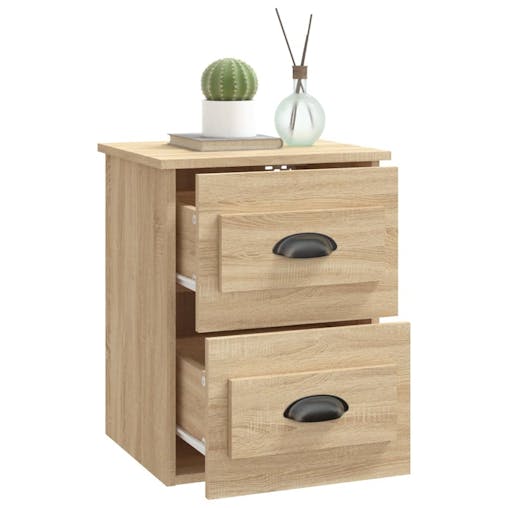 NNEVL Wall-mounted Bedside Cabinets 2 pcs Sonoma Oak 41.5x36x53cm