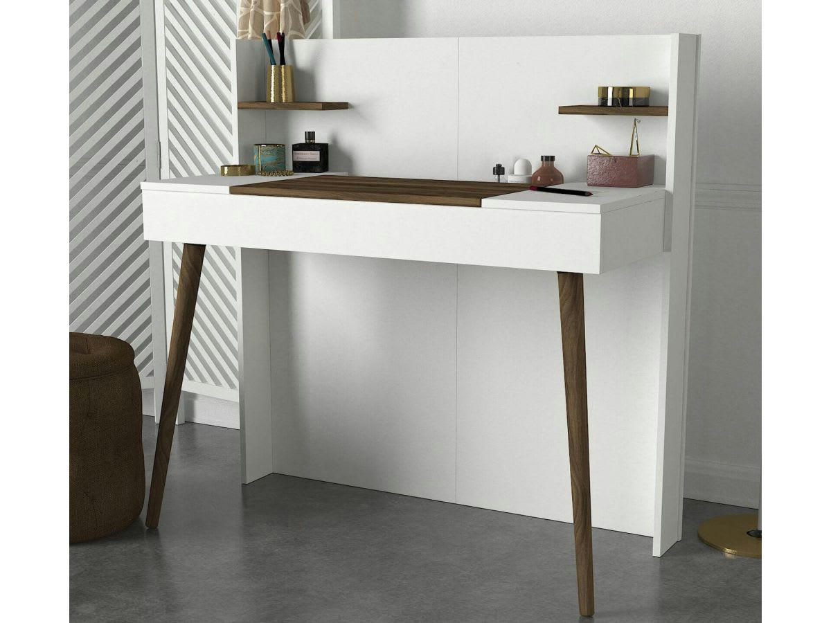 VINTAGE - VINTAGE Coiffeuse noyer blanc