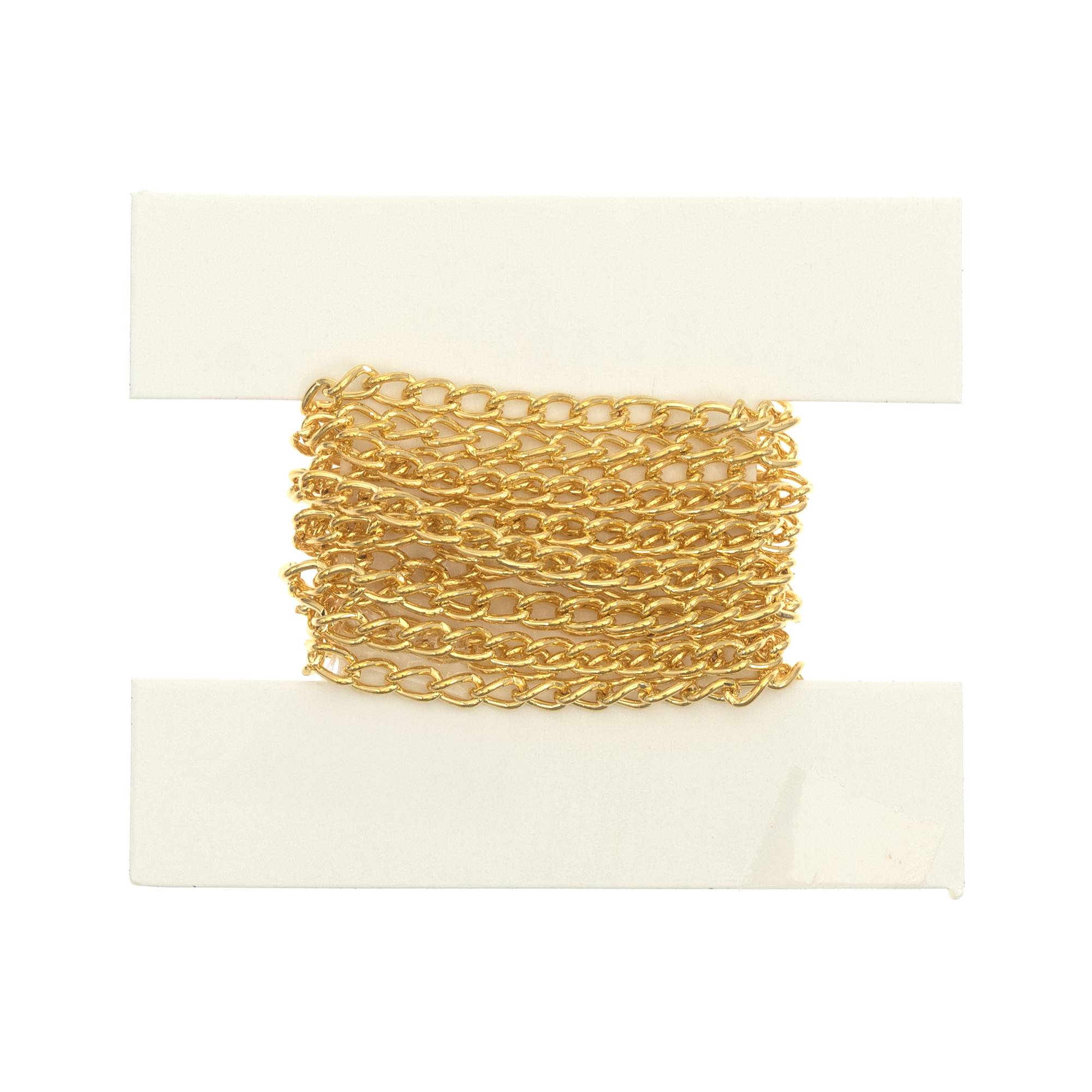 Gold Plated Light Curb Chain 3mm x 1m