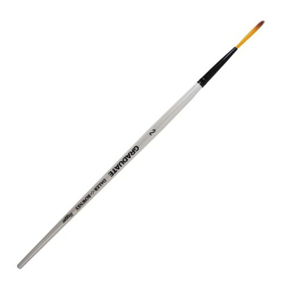 Daler-Rowney Dark Tip Synthetic Rigger Graduate Brush Size 2 White