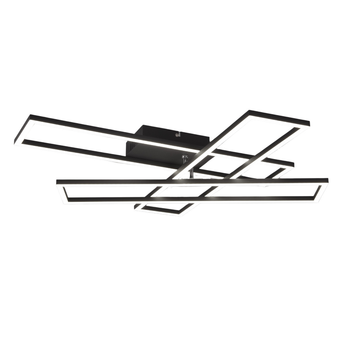 Plafon CORSO z pilotem prostokątny czarny LED 1x36W 66cm 4600lm IP20 RL