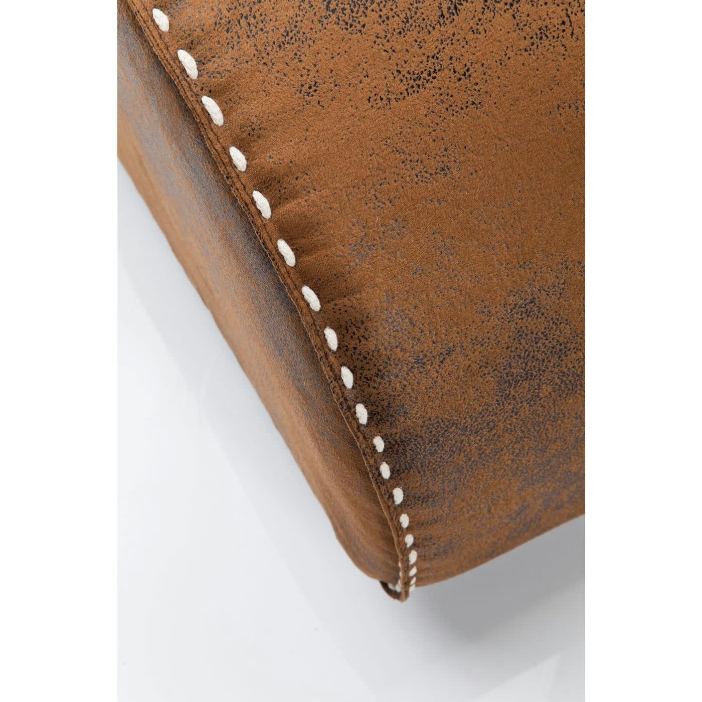 RITMO - Repose-pieds en microfibre marron