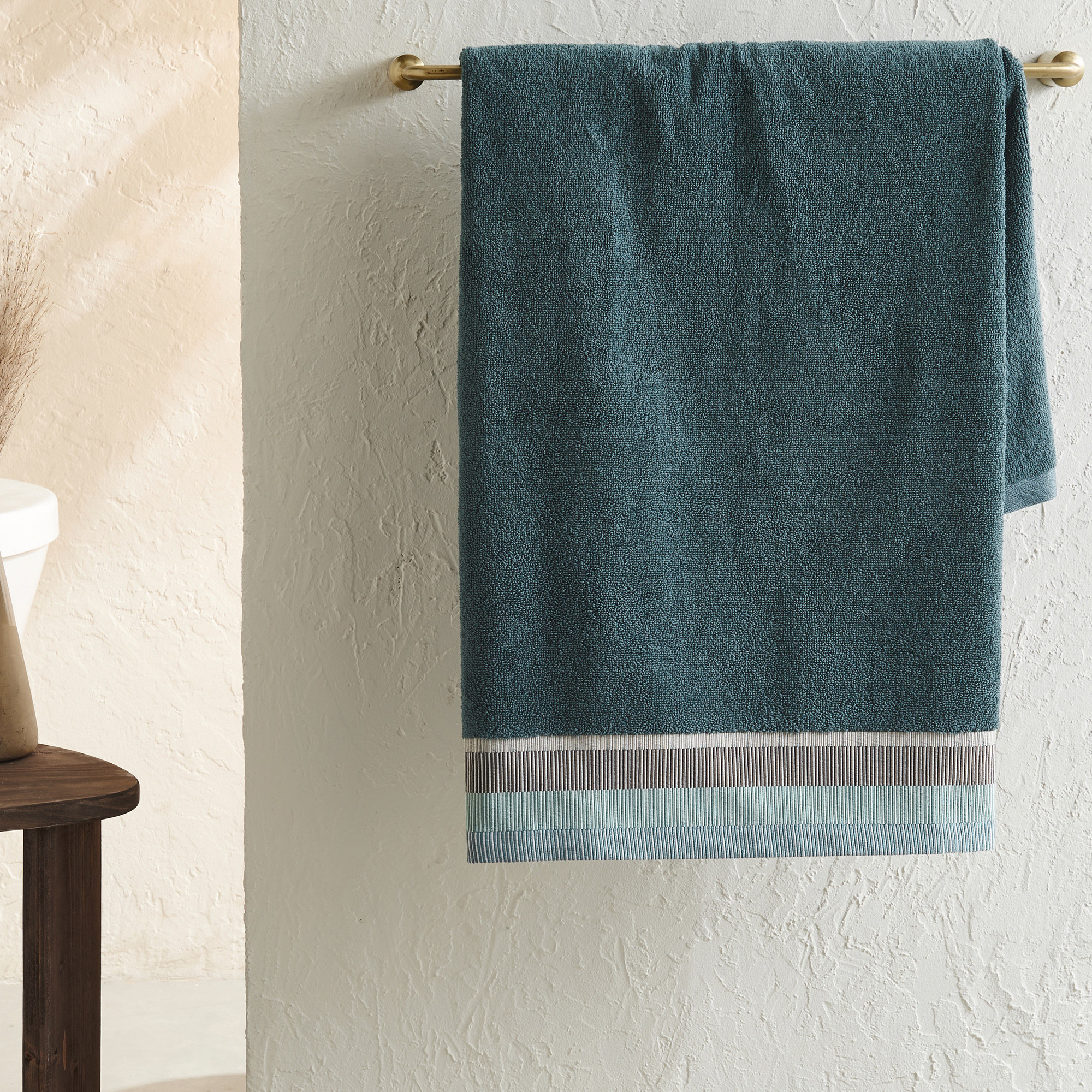 Linge de bain liteau rayéAssemblage