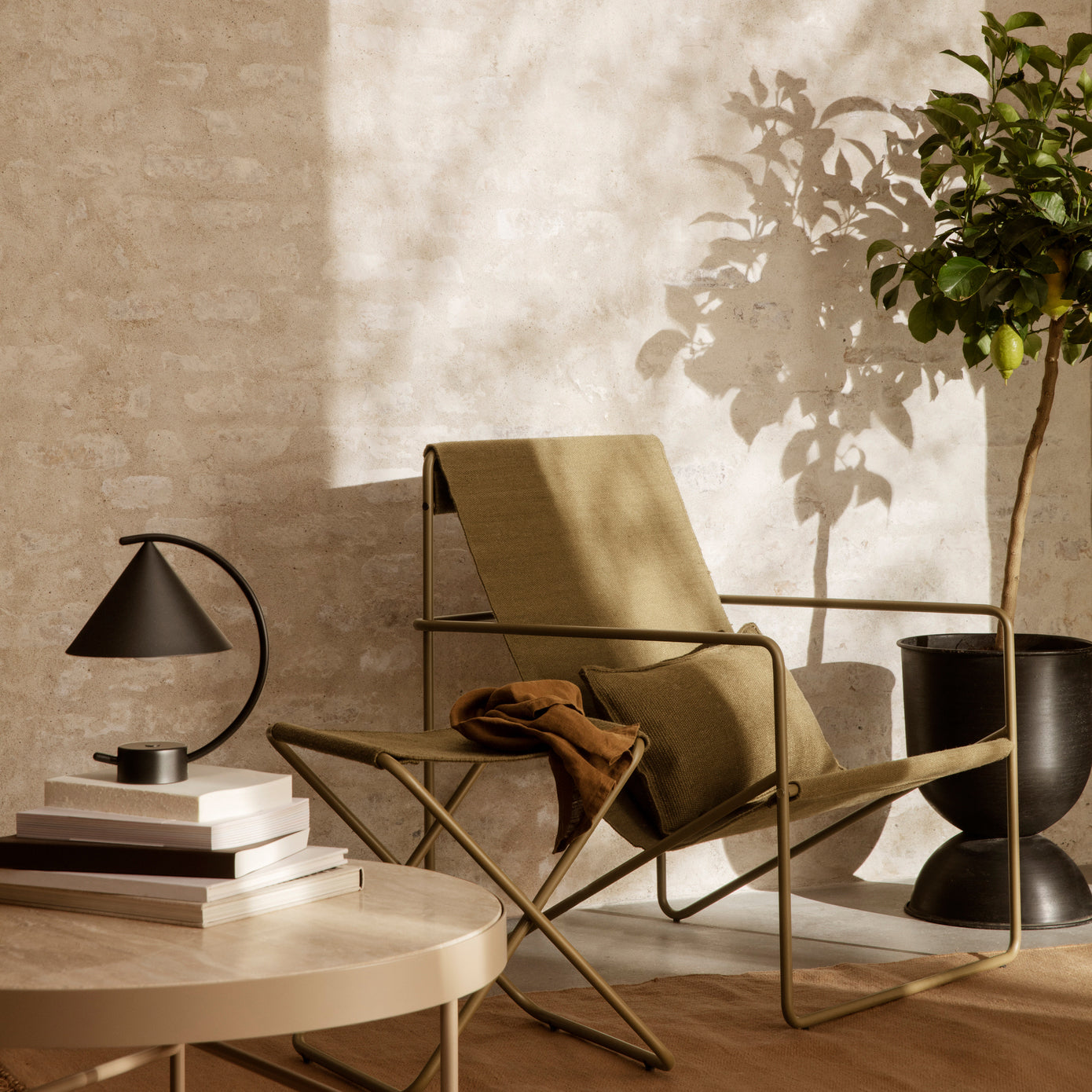 Ferm Living Desert Fauteuil - Olijf