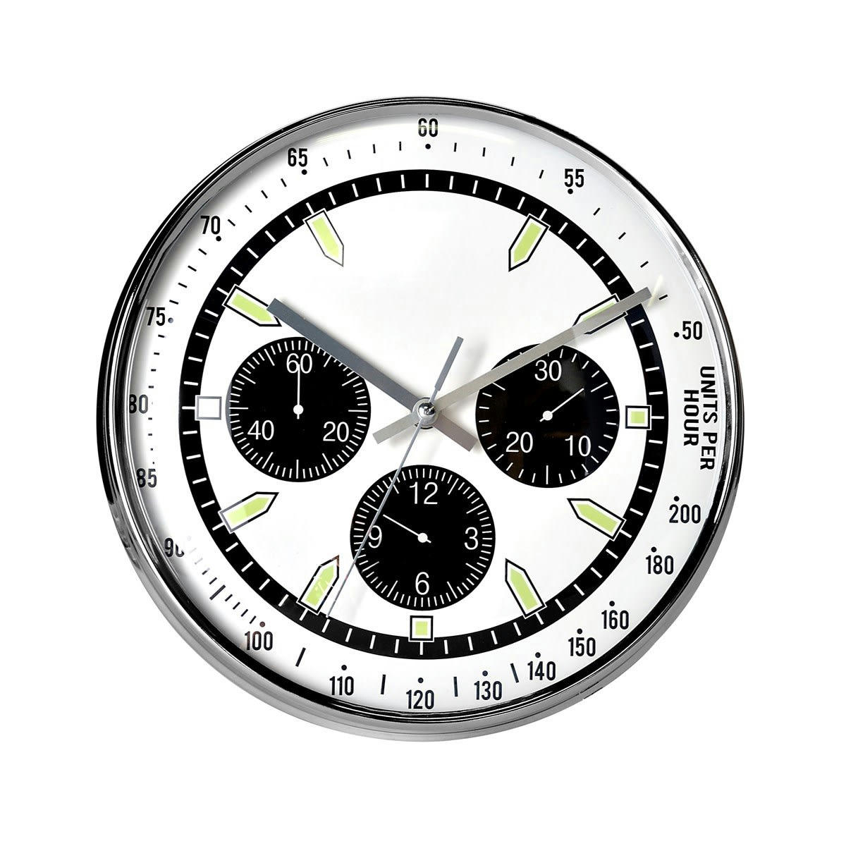 - Horloge ronde effet montre blanche 28cm