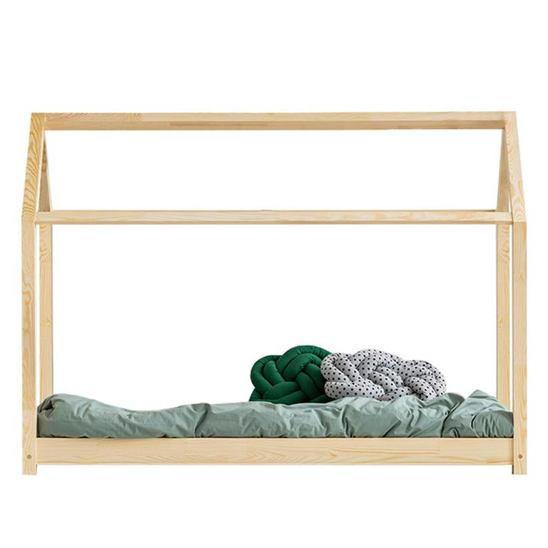 CÉLESTINE - Lit cabane 70x140 sommier inclus naturel