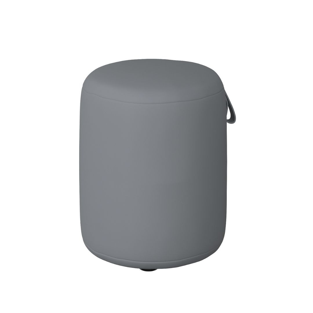 Pufa do toaletki MOSS 35 cm szara wodoodporna