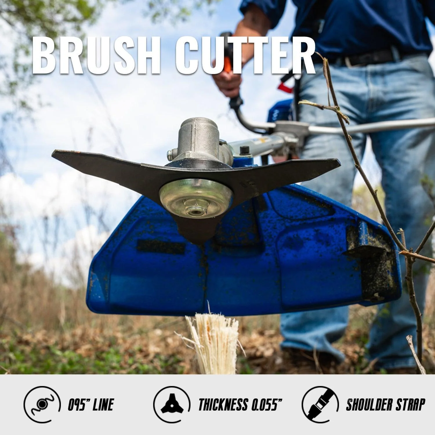 52cc Higher Fuel Efficiency Weed Wacker Gas Powered 3-in-1 String Trimmer