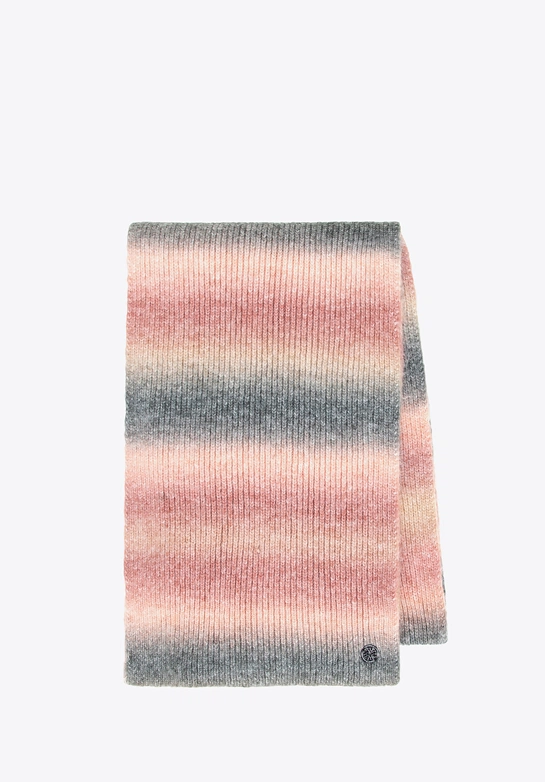 Szalik damski w stylu ombre różowo - szary