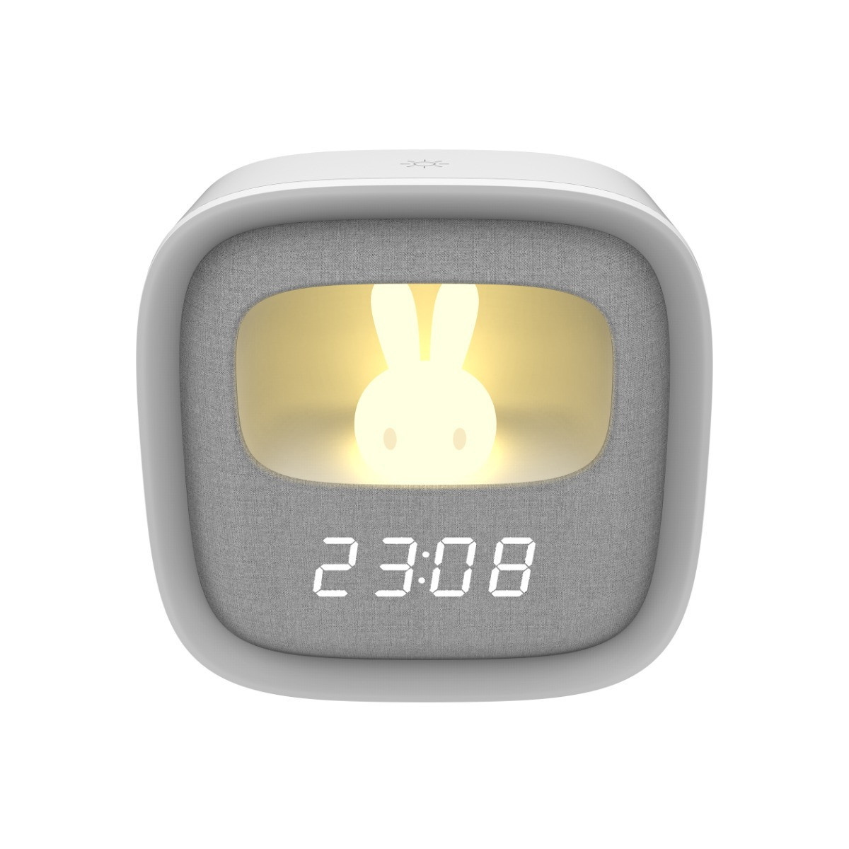 Lampa stołowa nocna BUNNY 2 biało-szara LED 1.2W wys:11,9cm Polux