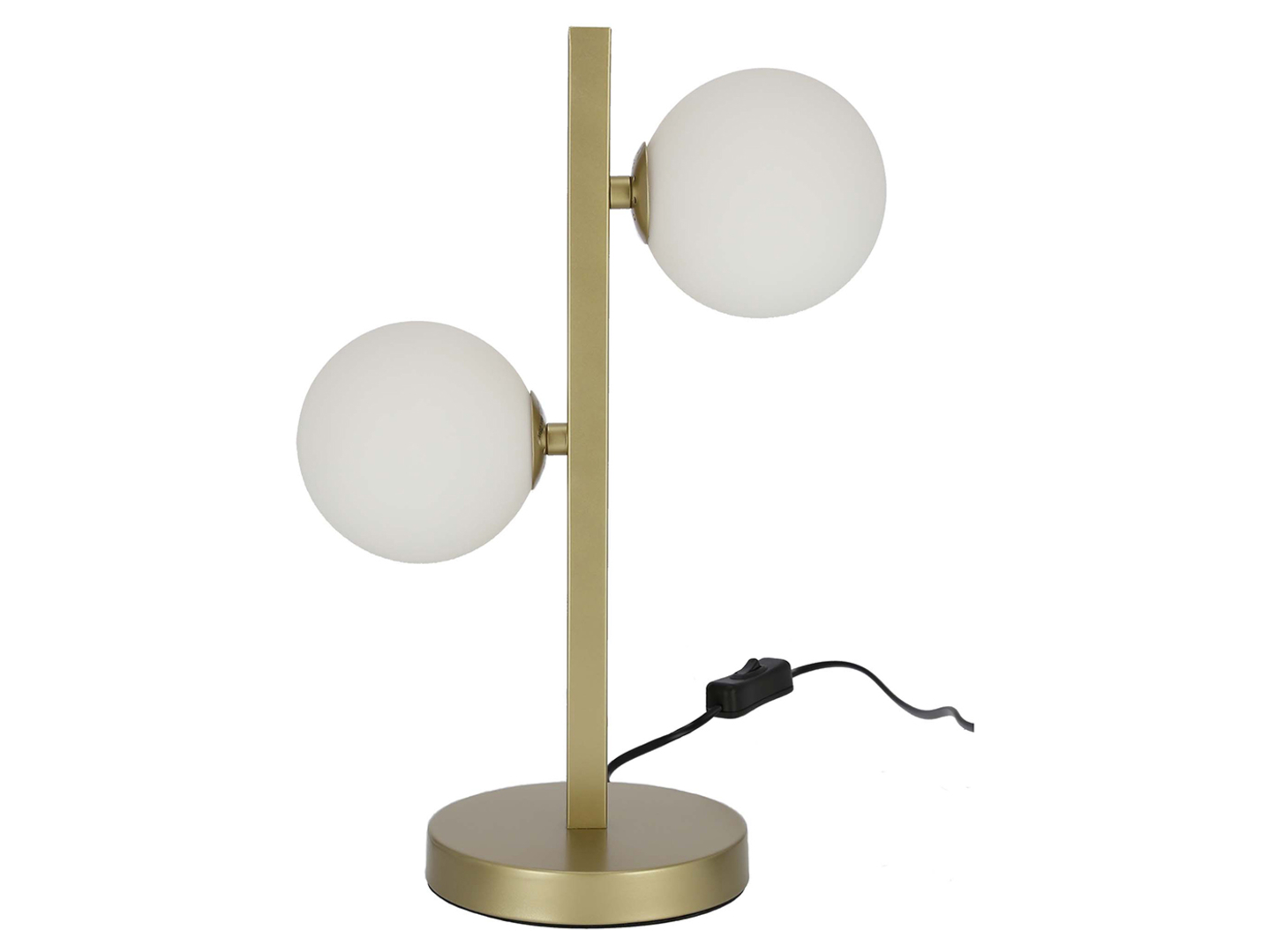 Lampa stołowa Kama 2-punktowa metalowa złota
