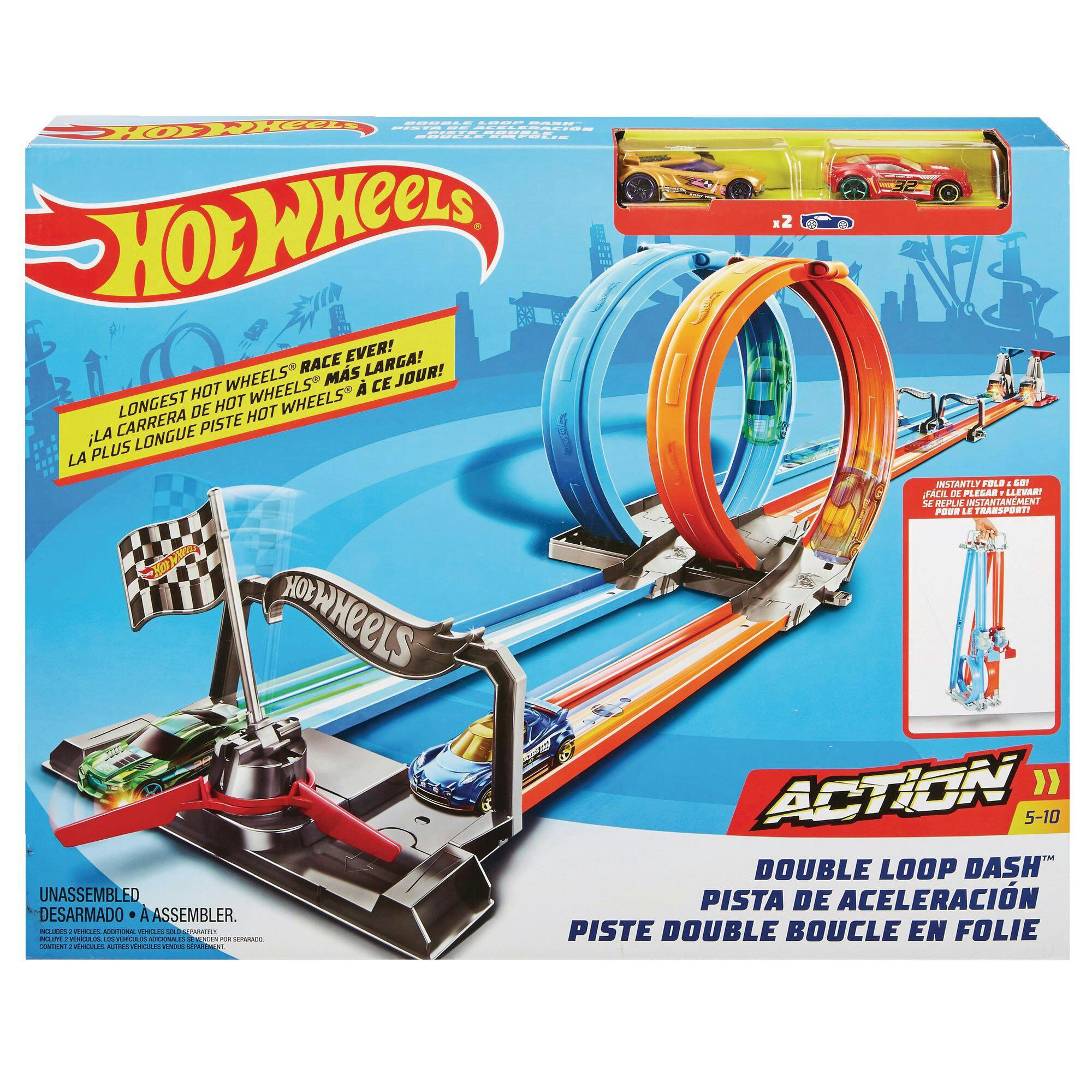 Hot Wheels® Double Loop Dash Track Set, Ages 3+