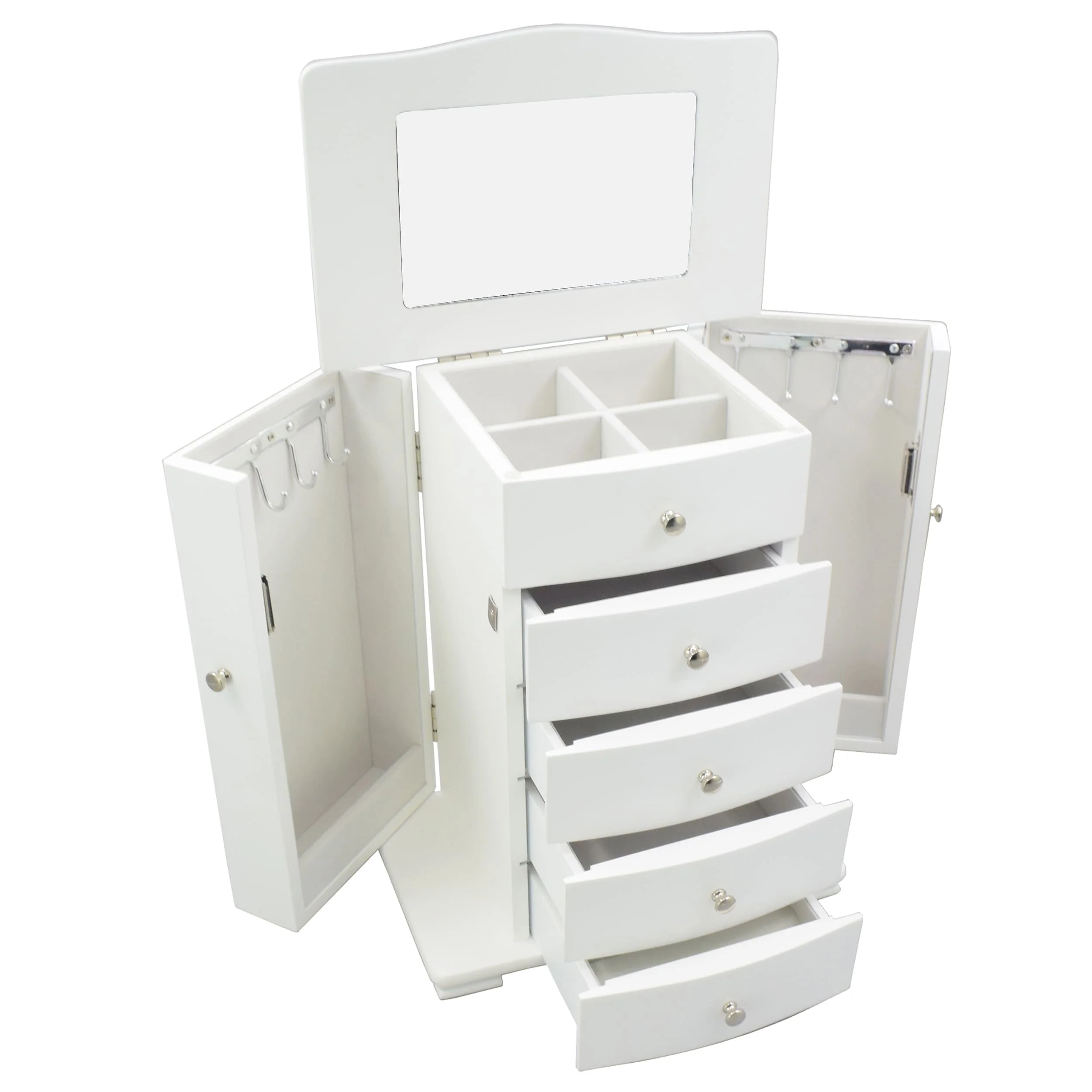 Contemporary White Jewelry Box - N/A
