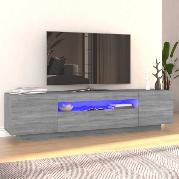 Szafka TV z oświetleniem LED szary dąb sonoma 160x35x40 cm
