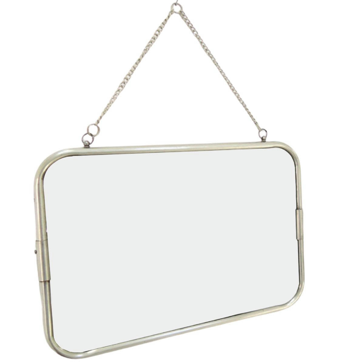 CHAUMONT - CHAUMONT - Miroir de barbier argent 29x39