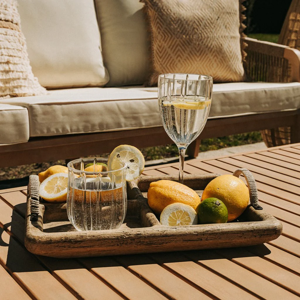 Copo de Acrílico com Pé Transparente 410 ml  VITORIA