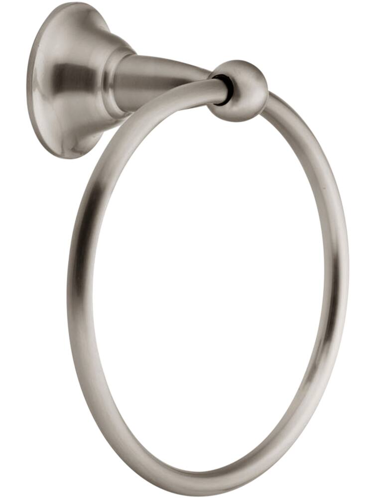 Moen® Sage Wall Mount Bathroom Towel Ring, Brushed Nickel