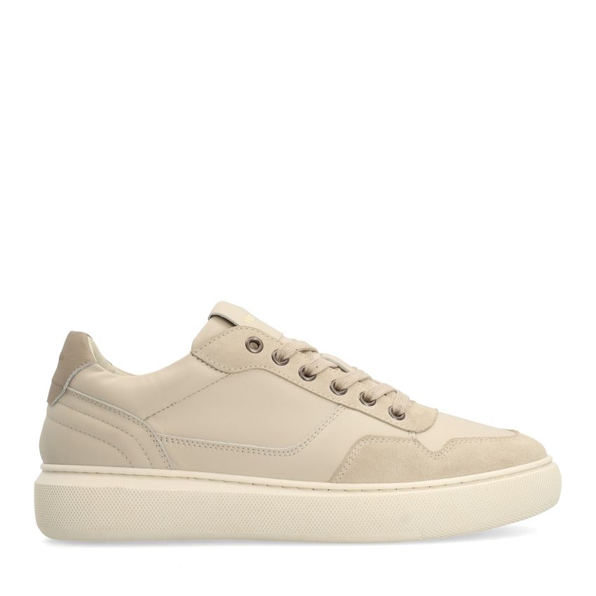 Manfield Grijze suède sneakers