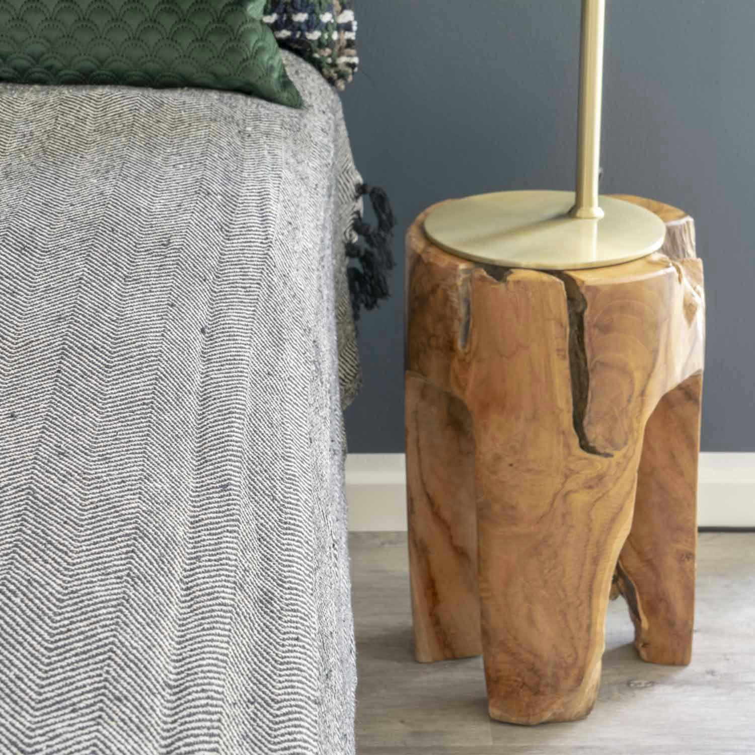 - Tabouret en teck ROSE 40 cm