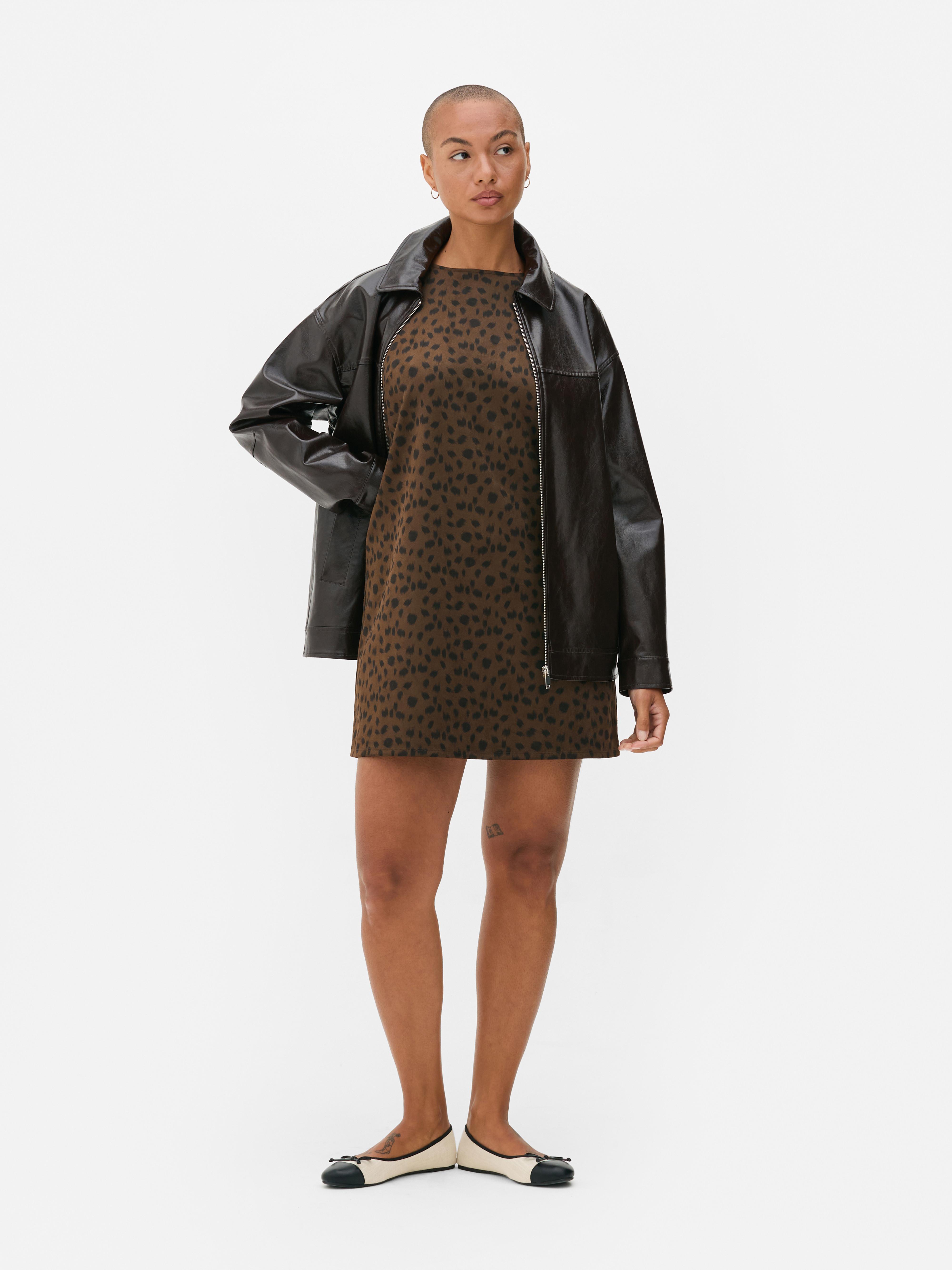 Mini Animal Shift Dress