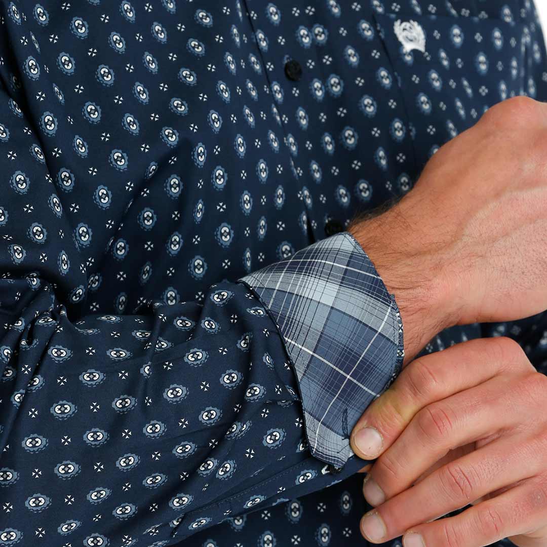 Мужская рубашка Cinch с принтом в виде медальонов на пуговицах