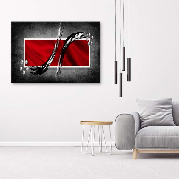 Feeby Obraz na płótnie, Abstrakcja czerwona 60x40