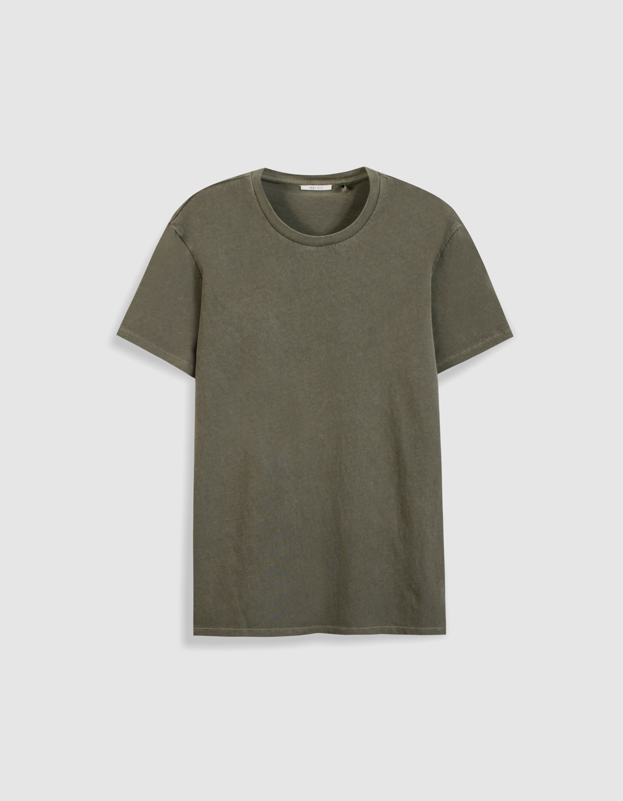 T-shirt col rond kaki coton bio Homme