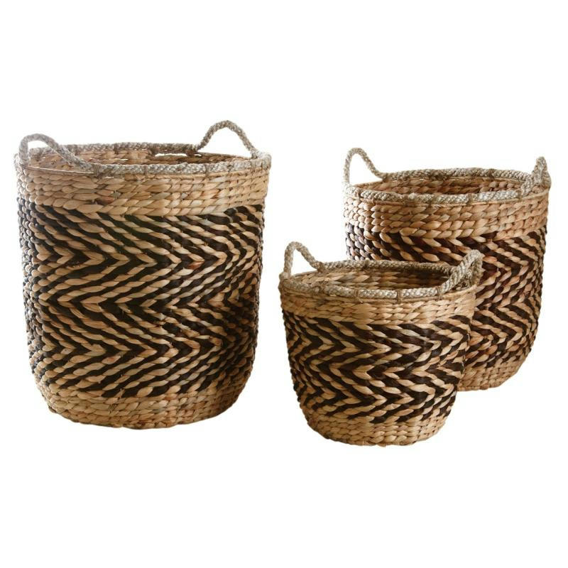 - Cache-pots en jacinthe (lot de 3)