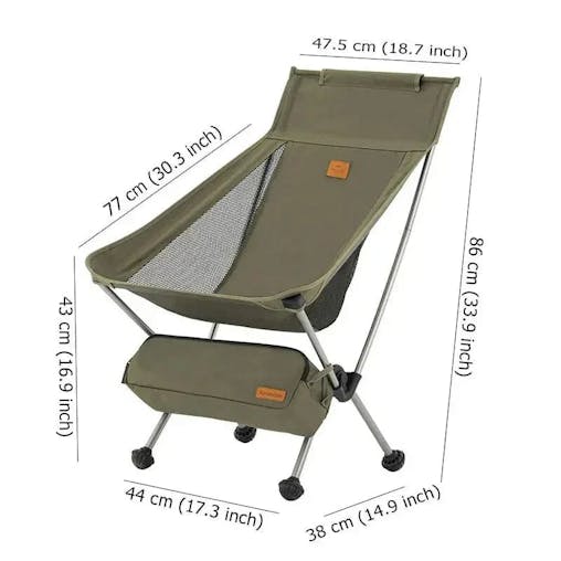 NNEOBA Nature hike High Back Camping Moon Chair