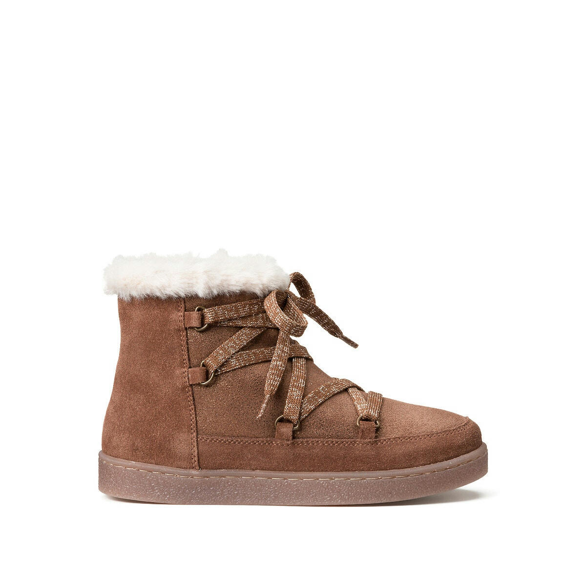 Bottines en cuir fourrées