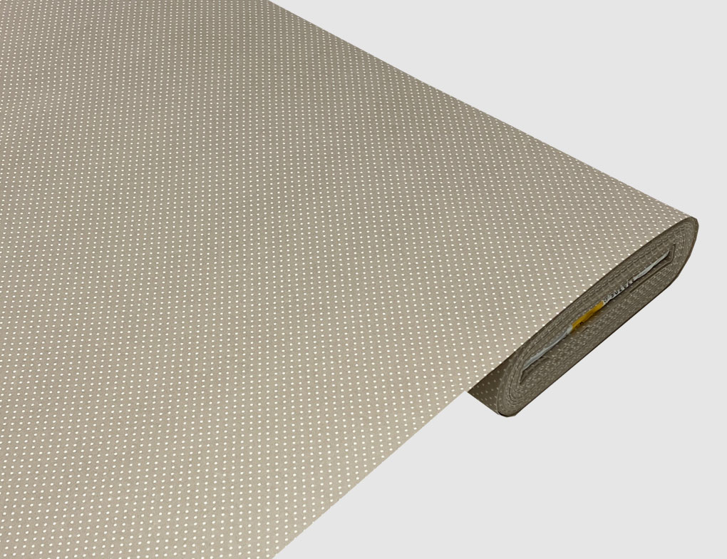 Dekostoff Pünktchen Taupe