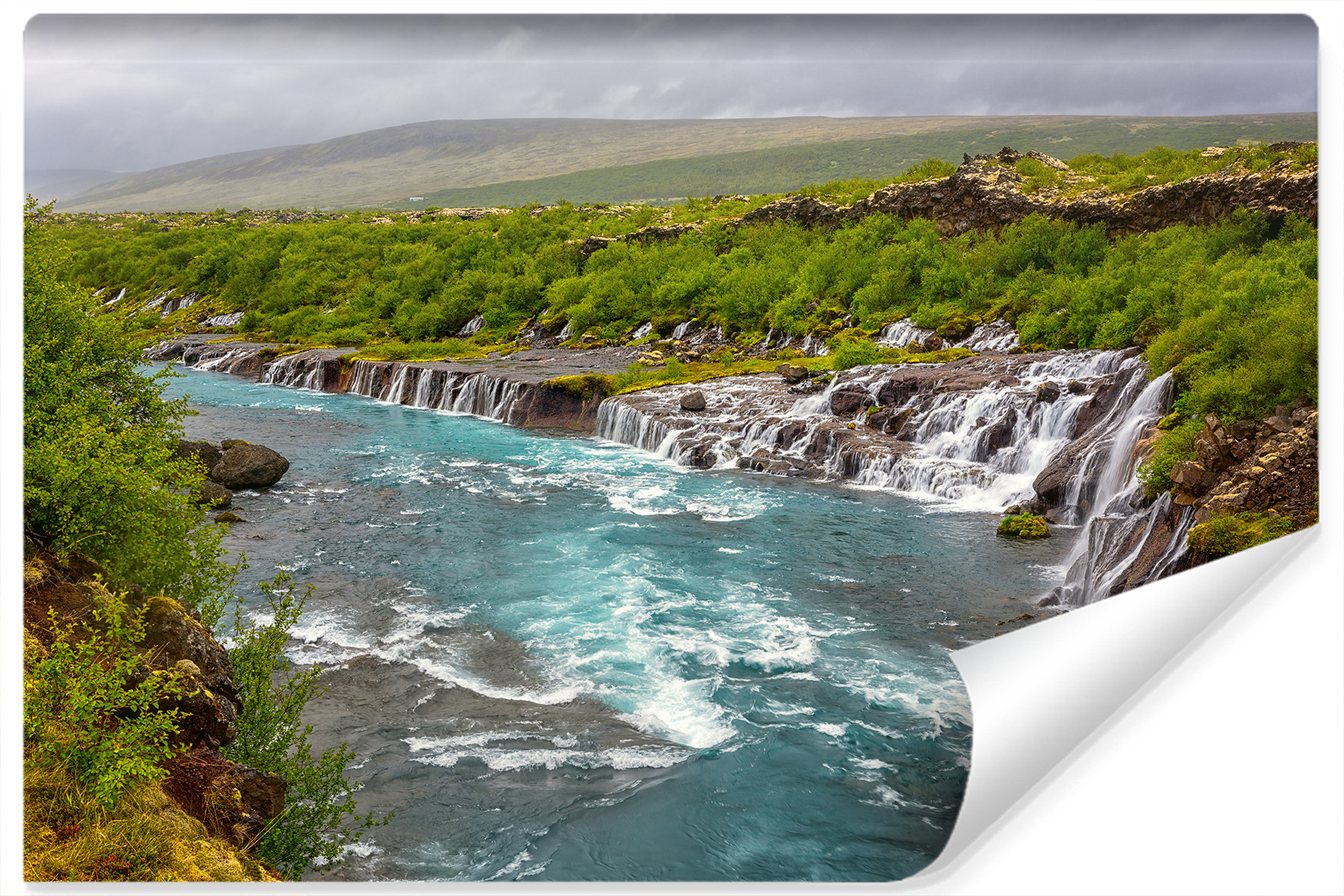 Fototapeta Krajobraz WODOSPAD Islandia 3D 90x60cm