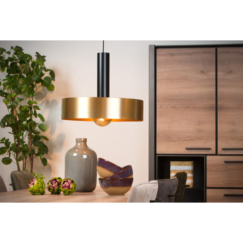 Suspension Giada or mat/laiton Ø 50 cm E27 60 W LUCIDE