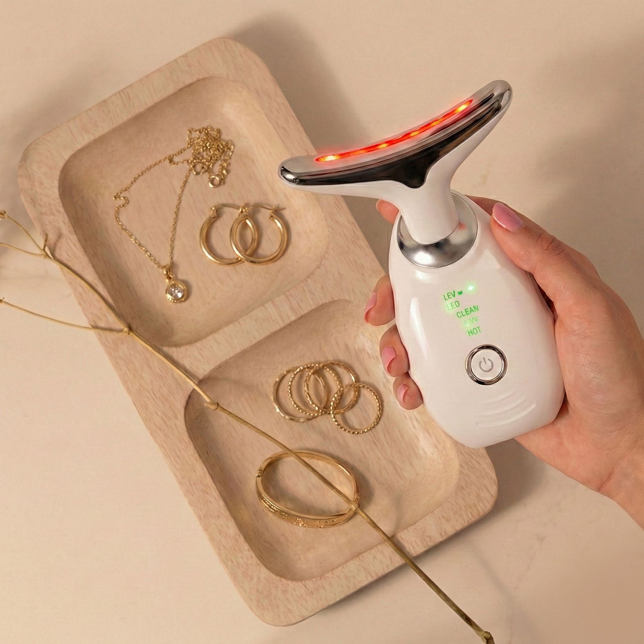 Ovey London Ovey Youth Restoring LED Light Face & Neck Lifting Therapy Massager