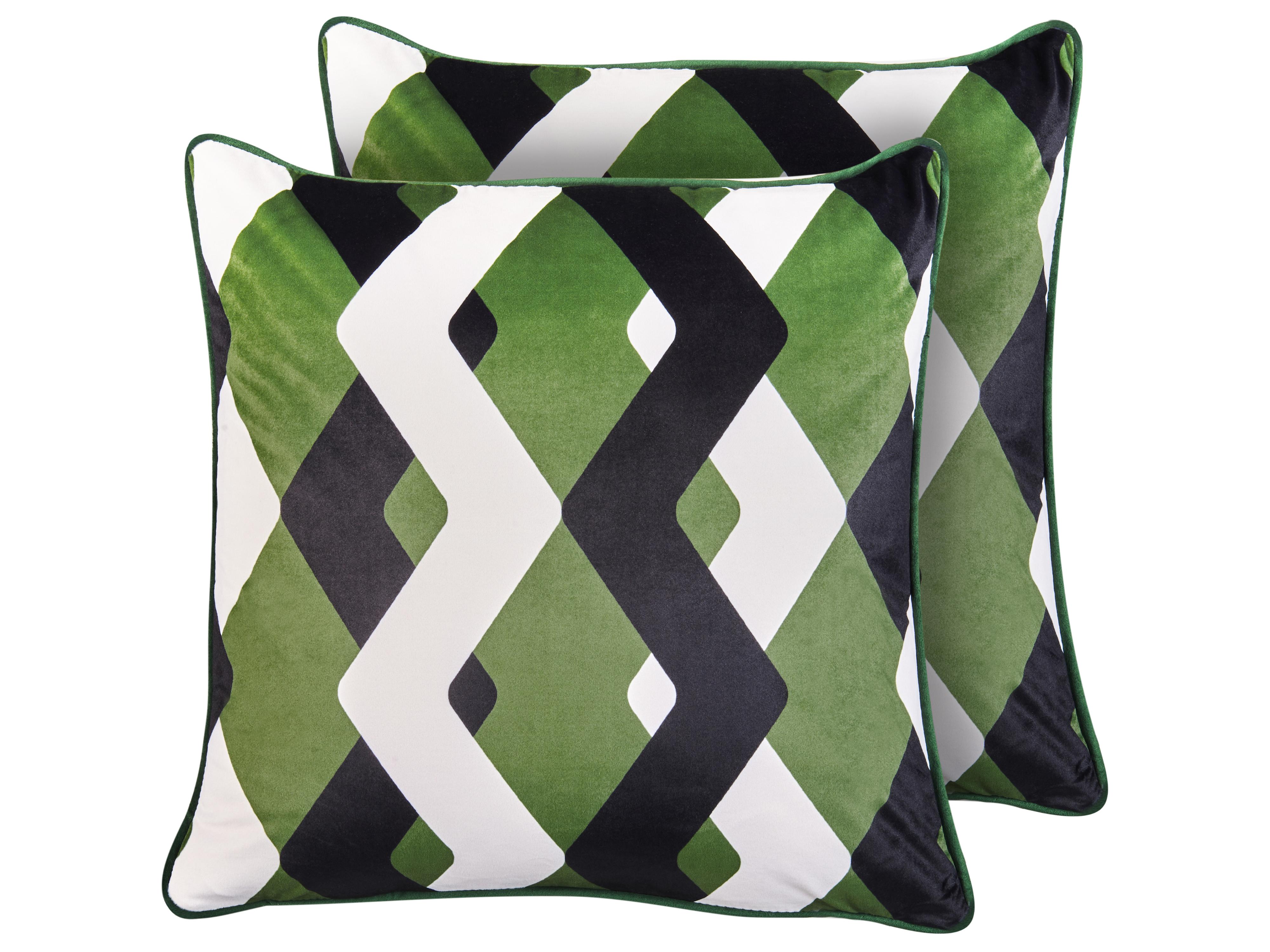 Set of 2 Outdoor Cushions SWAY Geometric Pattern 30 x 50 cm Multicolour