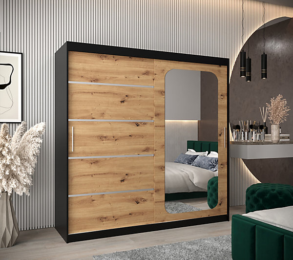 Armoire Promo V2 a portes coulissantes H. 200 x L. 200 x P. 62 2 portes
