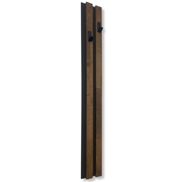 Drewniany wieszak na ubrania Lamele 98cm moduł 12cm brązowy