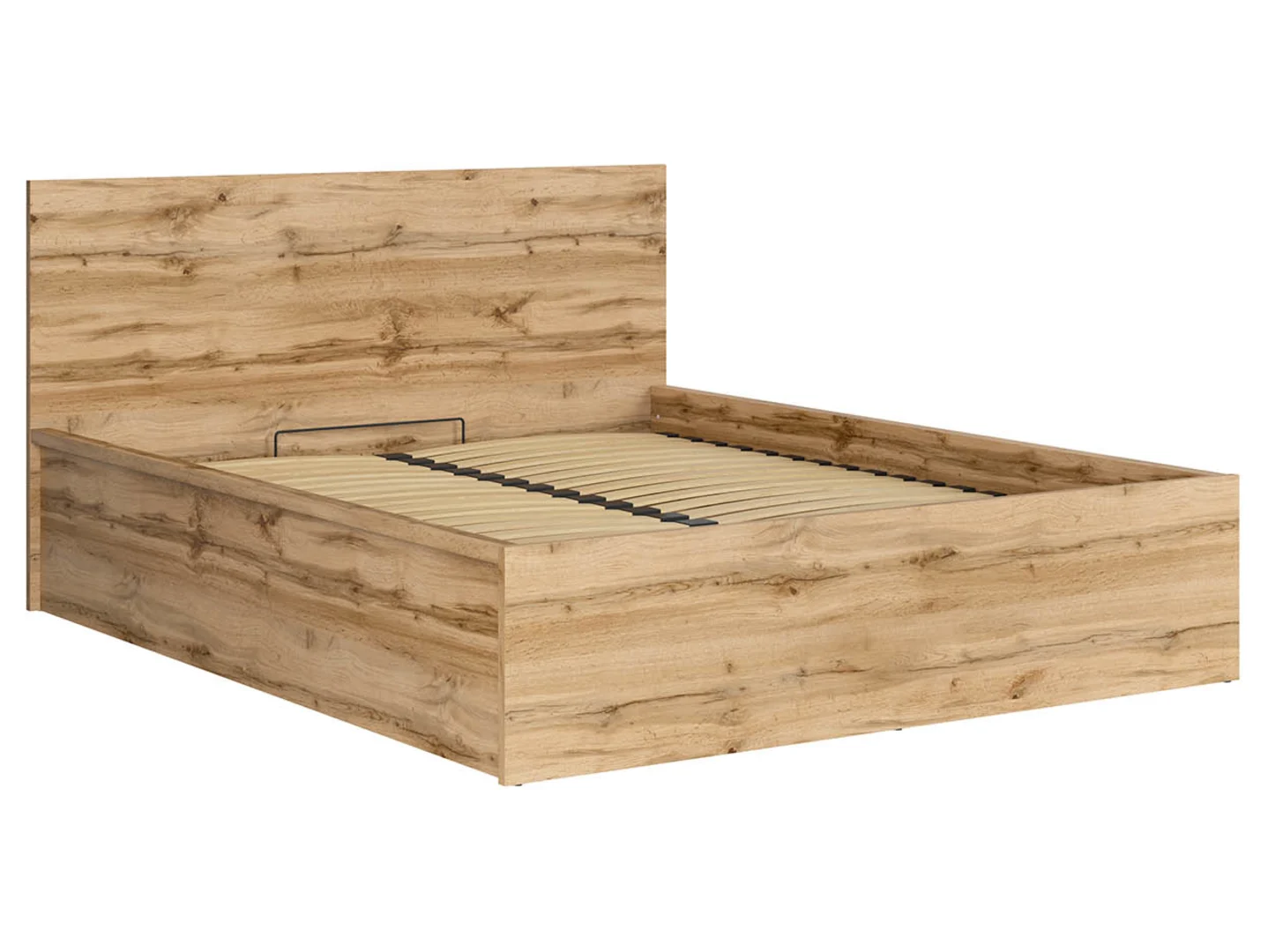 Łóżko Tetrix 160x200 ze stelażem i pojemnikiem dąb wotan