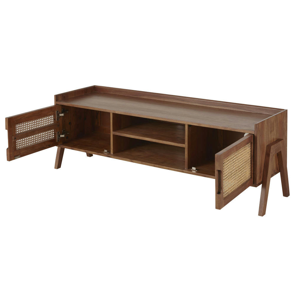 Santa Fe - Meuble TV 2 portes cannage en rotin