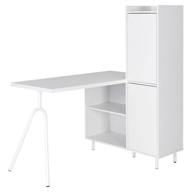 MESA COM ARMÁRIO 2 PORTAS 1,20 M X 90 CM COLAB