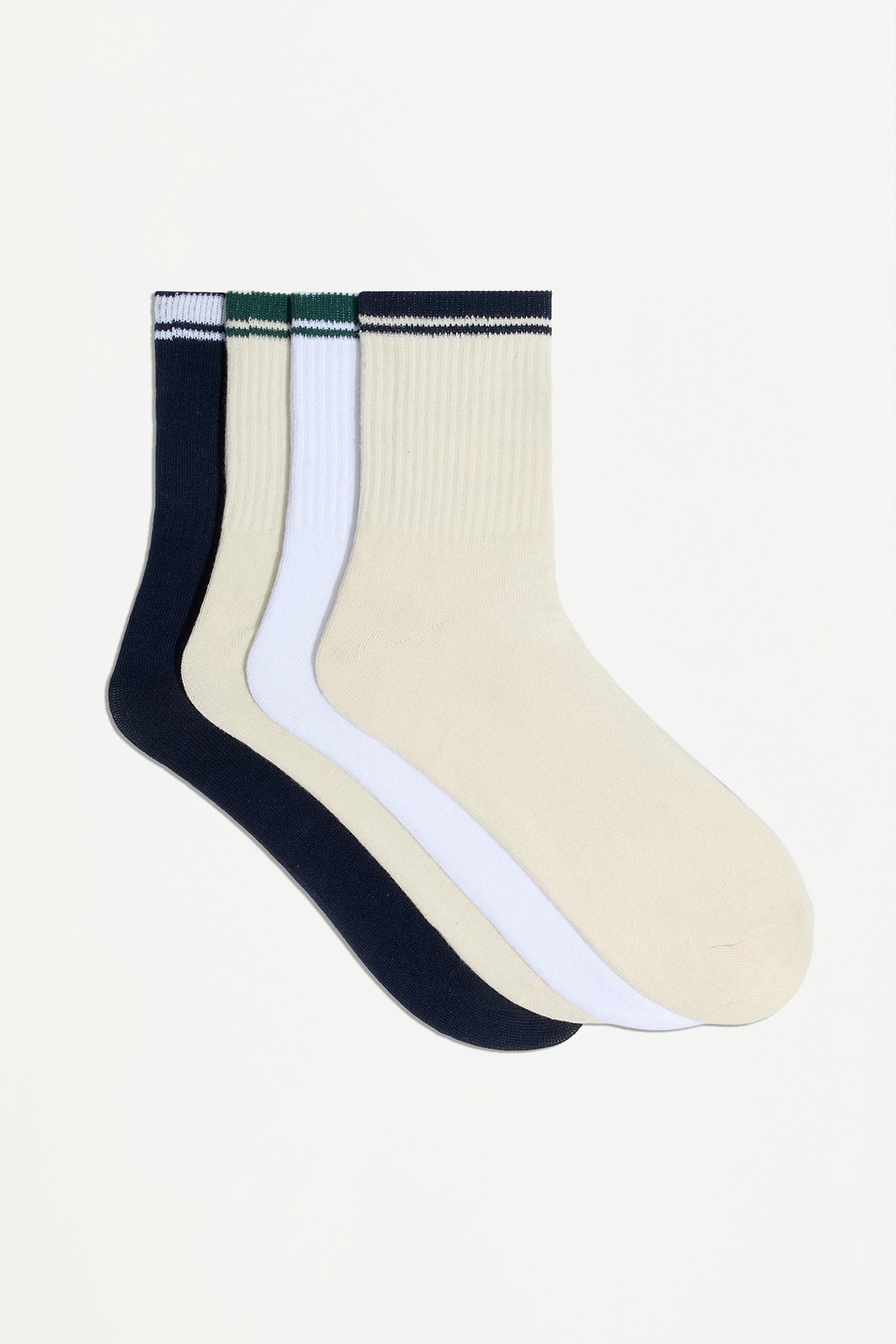 Calcetines tobilleros contraste (Pack 4)