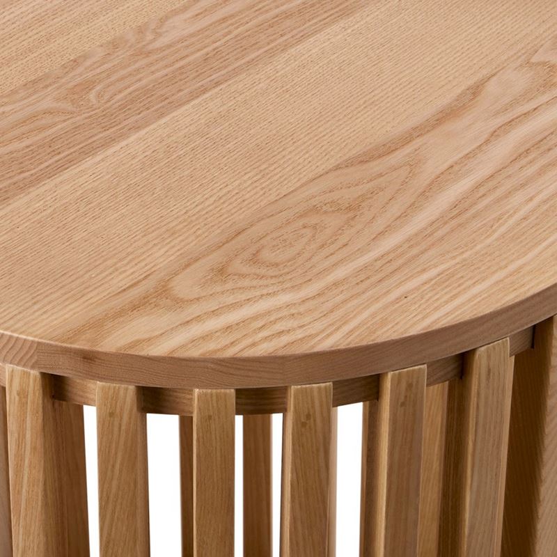 Mark Tuckey Slat Round Oak Bedside Table