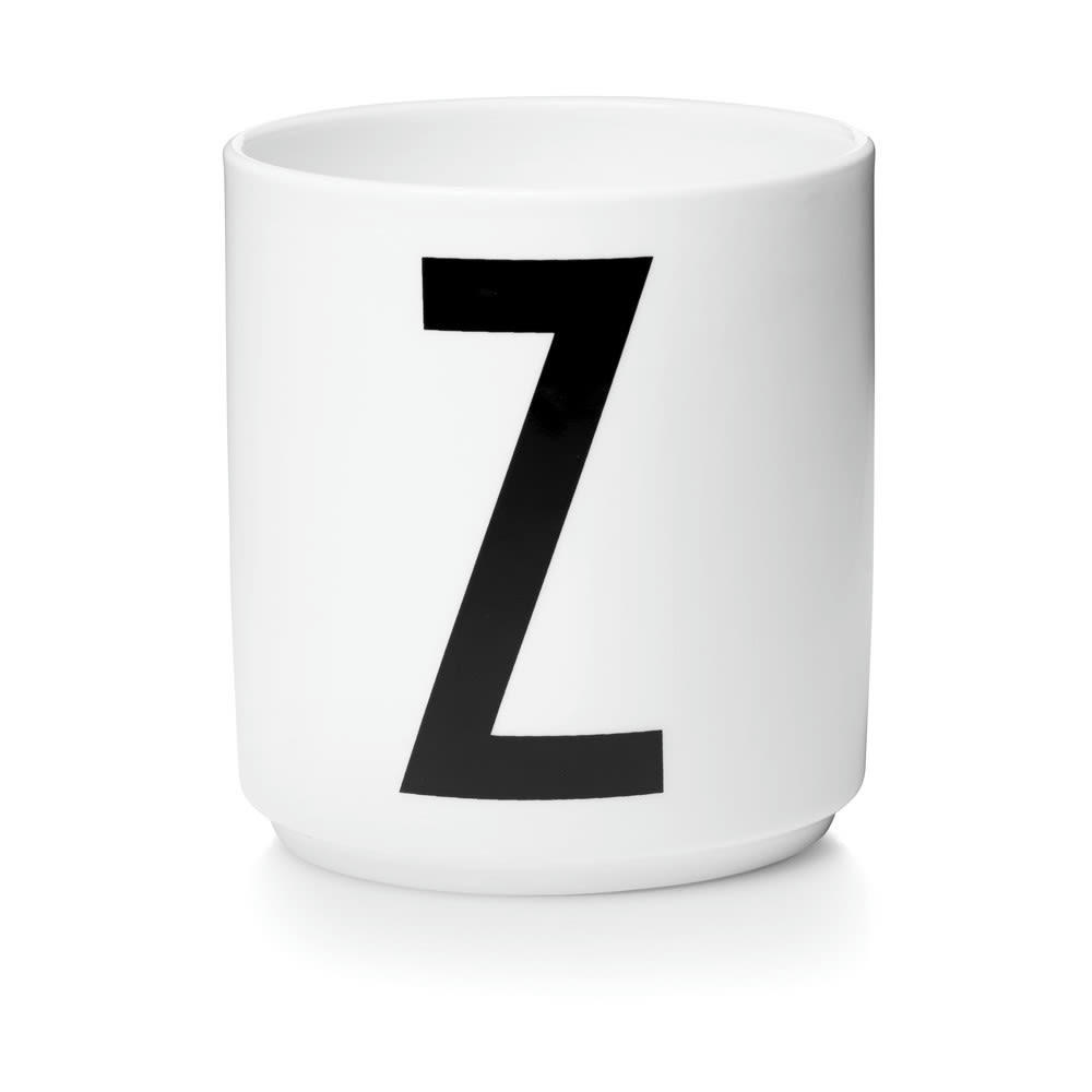 - Tasse blanche design letters porcelaine blanc