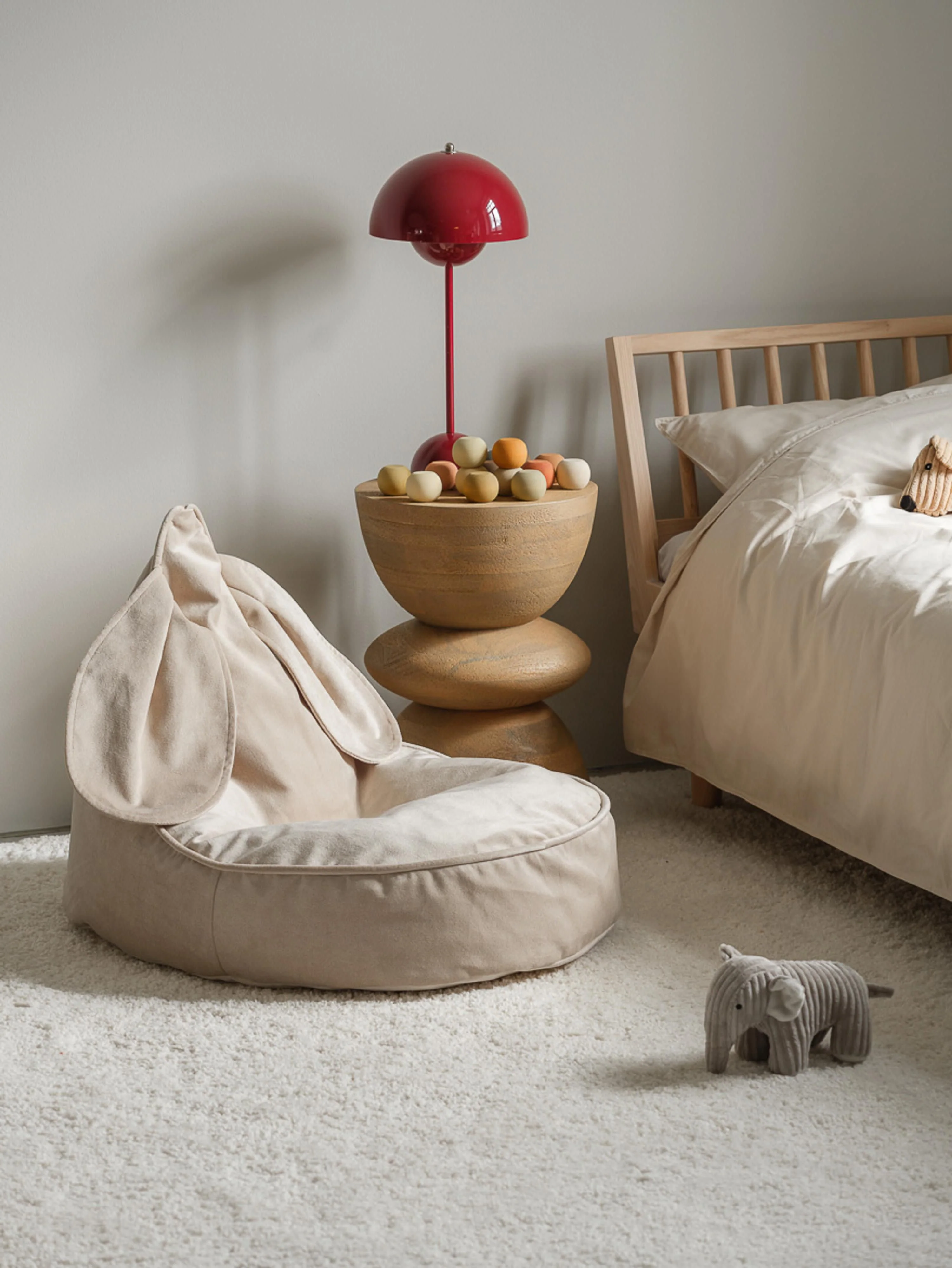 Kinder-Sitzsack Bunny aus Samt