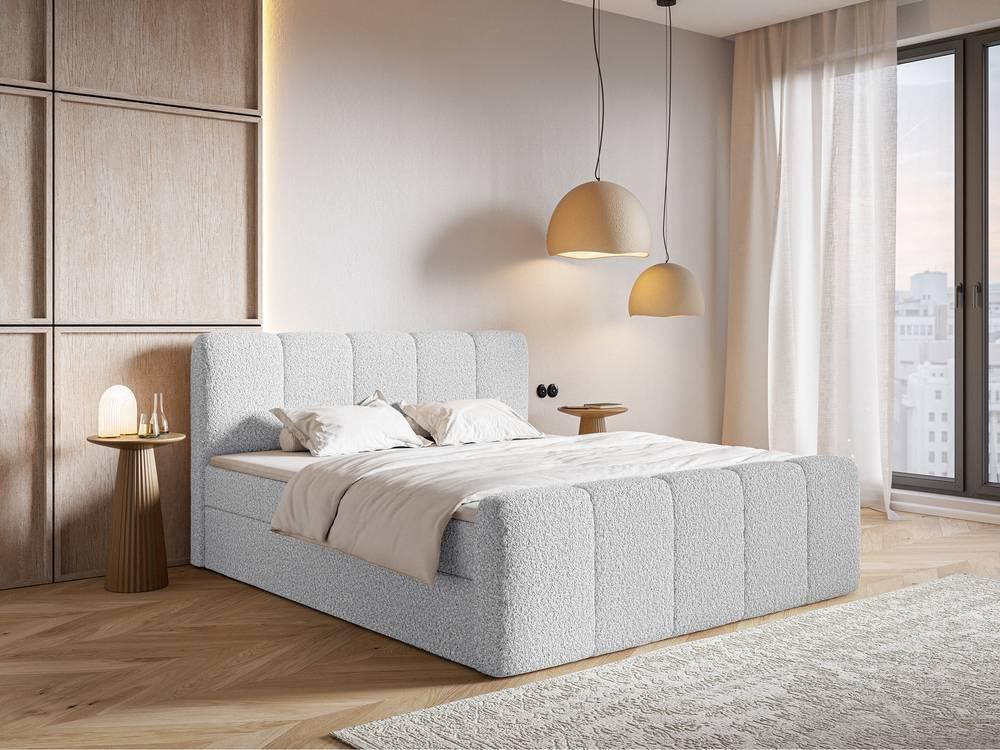Boxspring Chloe 200x200 bouclé met opbergruimte