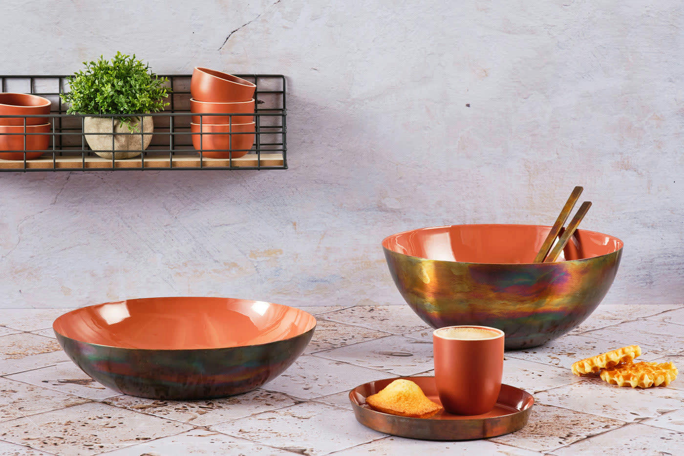 ORIGIN - Plateau en métal orange D20