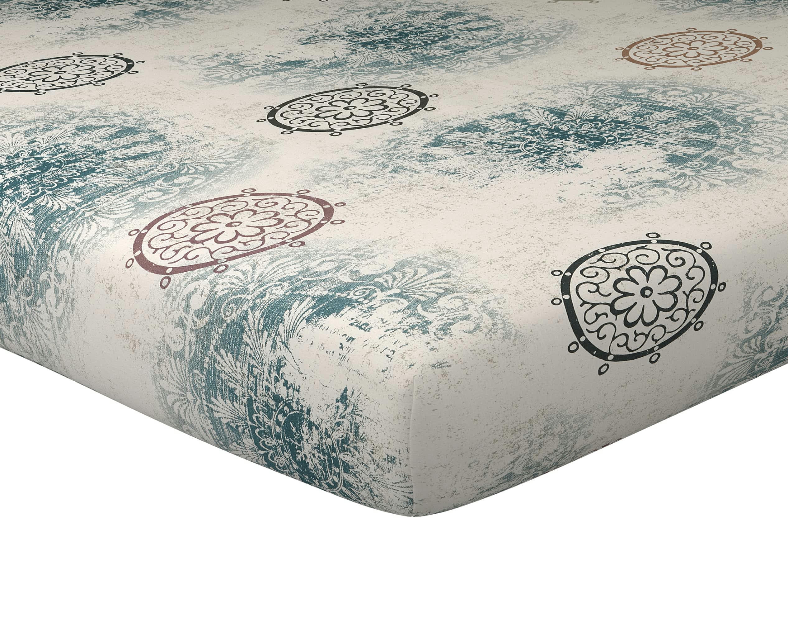 KYOTO - Drap-housse 160x200 en percale de coton  multicolore